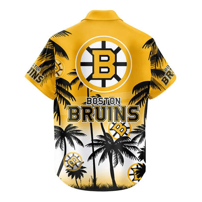 LIMITED EDITION - NEW CUSTOMIZED NHL02 BTB BOSTON BRUINS UNISEX HAWAIIAN SHIRT & SHORTS SET