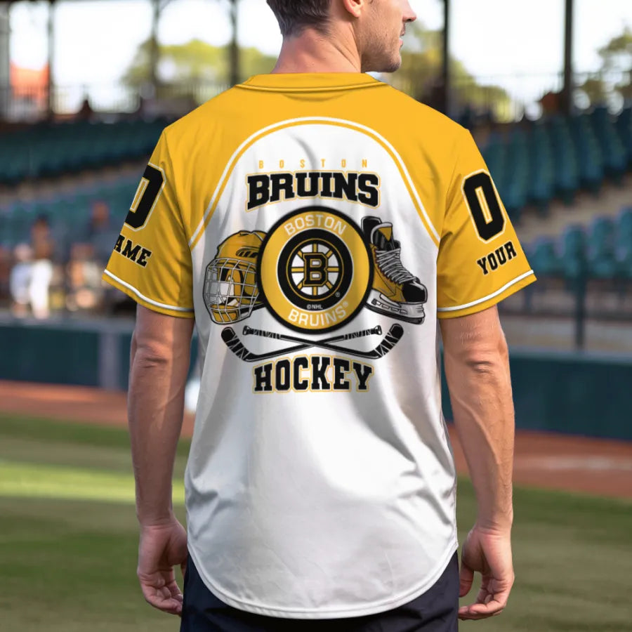 LIMITED EDITION - NEW CUSTOMIZED NHL02 BTB BOSTON BRUINS BASEBALL JERSEY