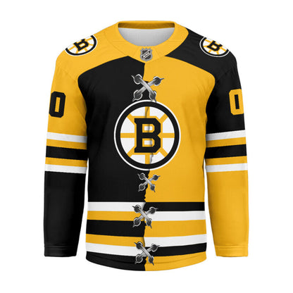 [SUPER SALE] NEW CUSTOMIZED NHL02 BTB BOSTON BRUINS UNISEX HOCKEY JERSEY