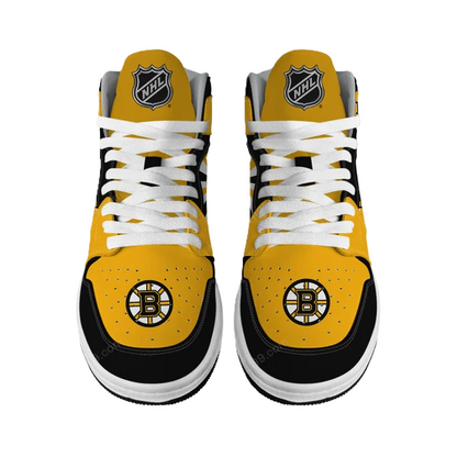 LIMITED EDITION - NEW CUSTOMIZED NHL02 BT BRUINS AIR JORDAN SNEAKERS