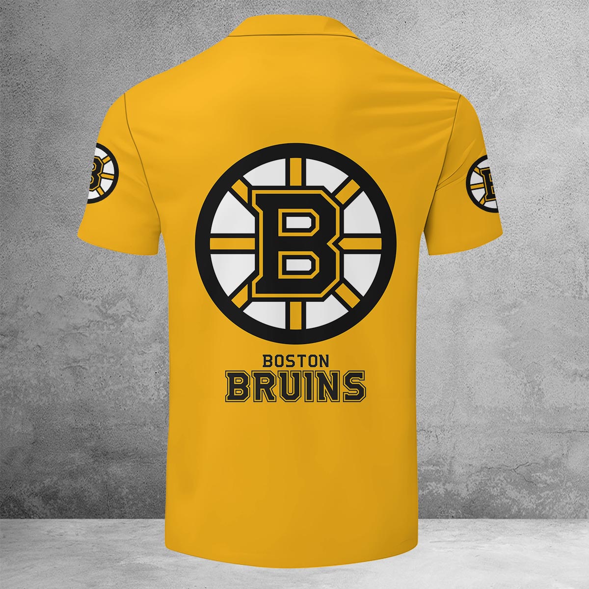 LIMITED EDITION - NEW CUSTOMIZED NHL02 BTB BOSTON BRUINS ZIP POLO SHIRT