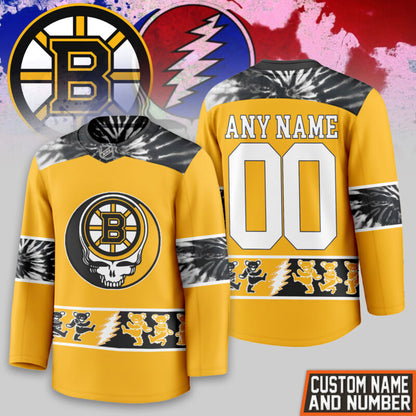[SUPER SALE] NEW CUSTOMIZED NHL02 BTB BOSTON BRUINS UNISEX HOCKEY JERSEY