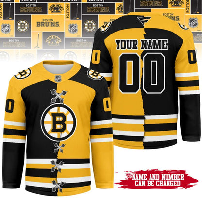 [SUPER SALE] NEW CUSTOMIZED NHL02 BTB BOSTON BRUINS UNISEX HOCKEY JERSEY