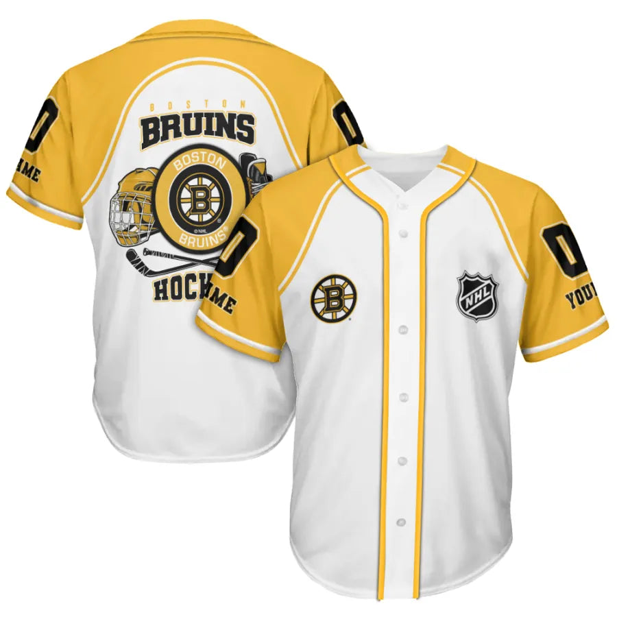 LIMITED EDITION - NEW CUSTOMIZED NHL02 BTB BOSTON BRUINS BASEBALL JERSEY