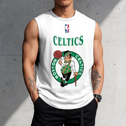 LIMITED EDITION - NEW CUSTOMIZED NBA03 BCE BOSTON CELTICS TANKTOP & GYM SHIRT
