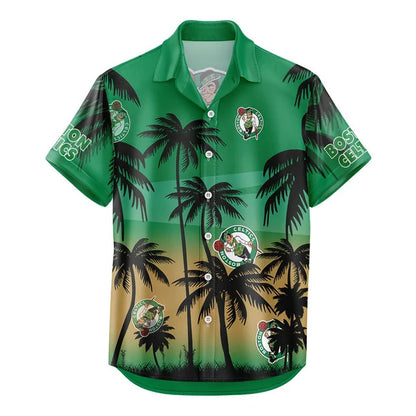 LIMITED EDITION - NEW CUSTOMIZED NBA03 BCE BOSTON CELTICS UNISEX HAWAIIAN SHIRT & SHORTS SET