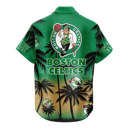 LIMITED EDITION - NEW CUSTOMIZED NBA03 BCE BOSTON CELTICS UNISEX HAWAIIAN SHIRT & SHORTS SET