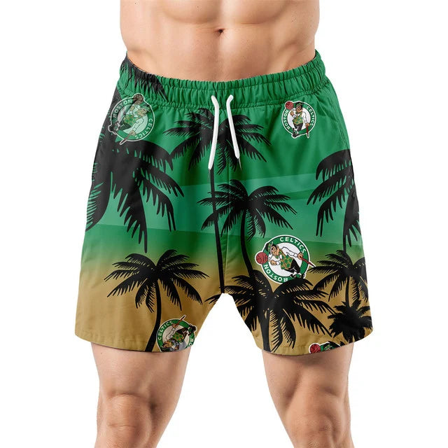 LIMITED EDITION - NEW CUSTOMIZED NBA03 BCE BOSTON CELTICS UNISEX HAWAIIAN SHIRT & SHORTS SET