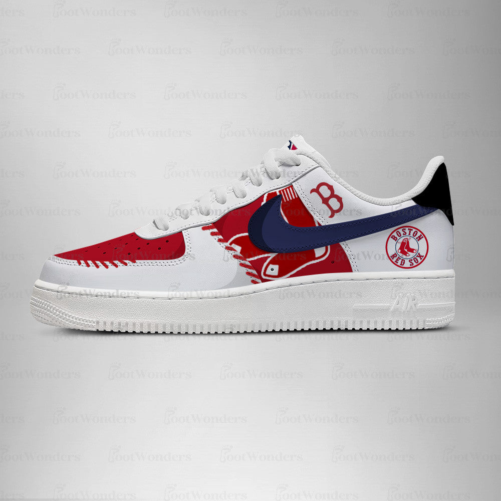 LIMITED EDITION - NEW CUSTOMIZED MLB03 BR SOX AF1 SHOES