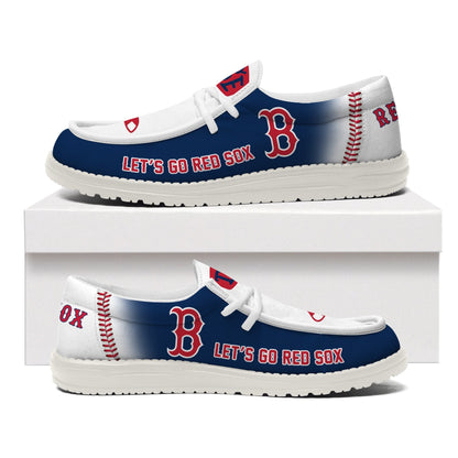 LIMITED EDITION - NEW CUSTOMIZED MLB03 BRS BOSTON RED SOX LOAFER SHOES