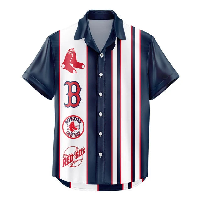 LIMITED EDITION - NEW CUSTOMIZED MLB03 BRS BOSTON RED SOX UNISEX HAWAIIAN SHIRT
