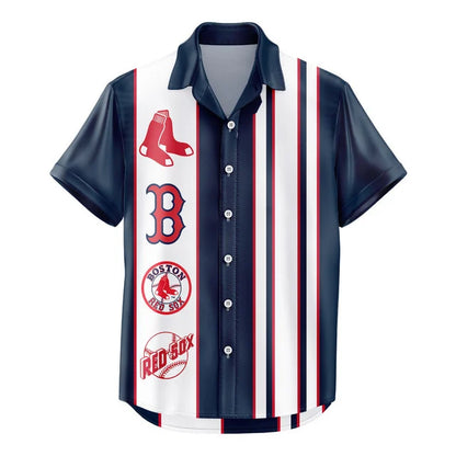 LIMITED EDITION - NEW CUSTOMIZED MLB03 BRS BOSTON RED SOX UNISEX HAWAIIAN SHIRT