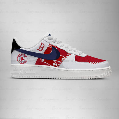 LIMITED EDITION - NEW CUSTOMIZED MLB03 BR SOX AF1 SHOES