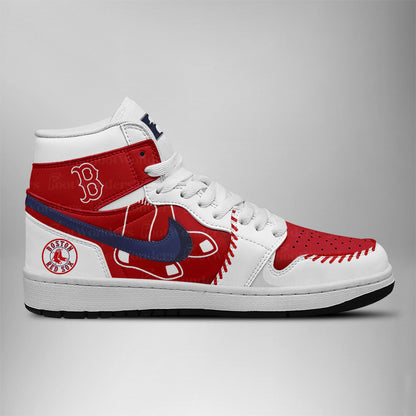 LIMITED EDITION - NEW CUSTOMIZED MLB03 BRS BOSTON RED SOX AIR JORDAN SNEAKERS
