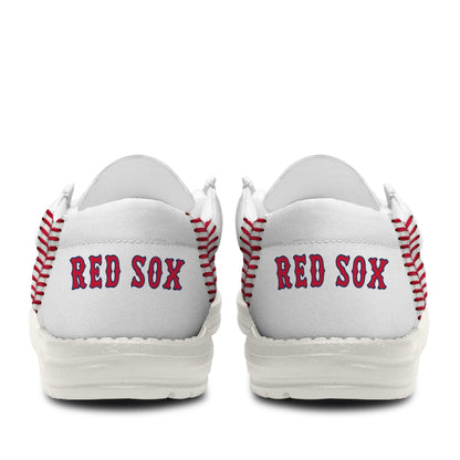 LIMITED EDITION - NEW CUSTOMIZED MLB03 BRS BOSTON RED SOX LOAFER SHOES