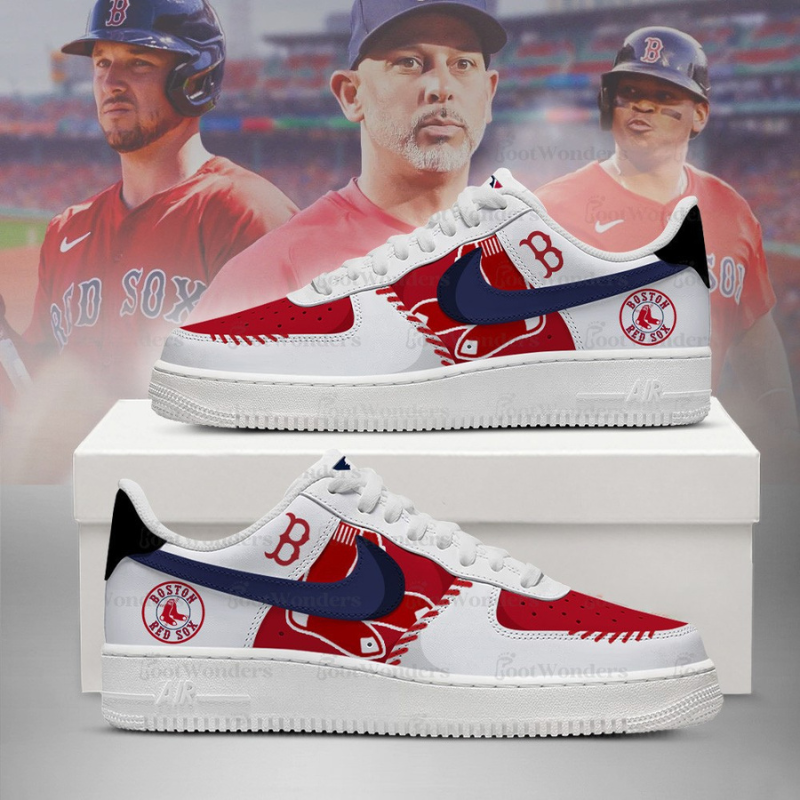LIMITED EDITION - NEW CUSTOMIZED MLB03 BR SOX AF1 SHOES