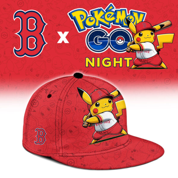 LIMITED EDITION - NEW CUSTOMIZED MLB03 BRS BOSTON RED SOX x POKEMON BASEBALL JERSEY & CAP