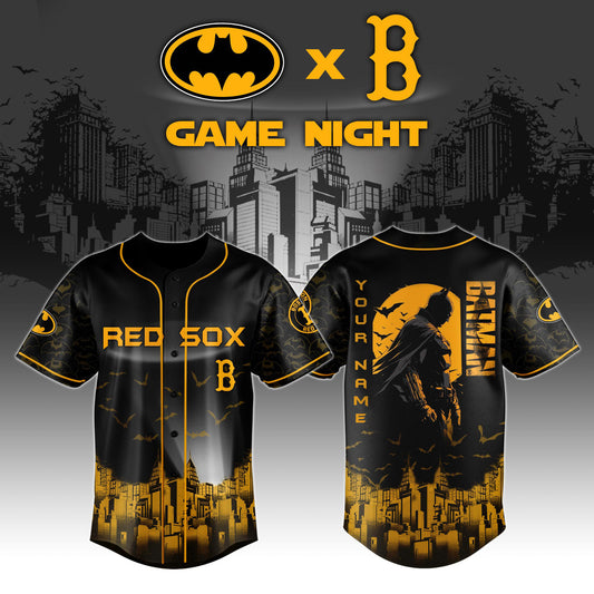 LIMITED EDITION - NEW CUSTOMIZED MLB03 BR SOX x BATMAN BASEBALL JERSEY