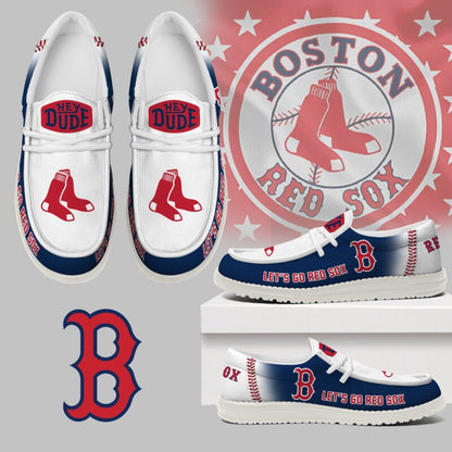 LIMITED EDITION - NEW CUSTOMIZED MLB03 BRS BOSTON RED SOX LOAFER SHOES