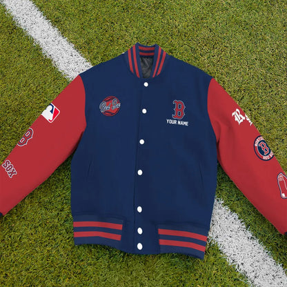 LIMITED EDITION - NEW PREMIUM MLB03 BRS BOSTON RED SOX SATIN VARSITY JACKET