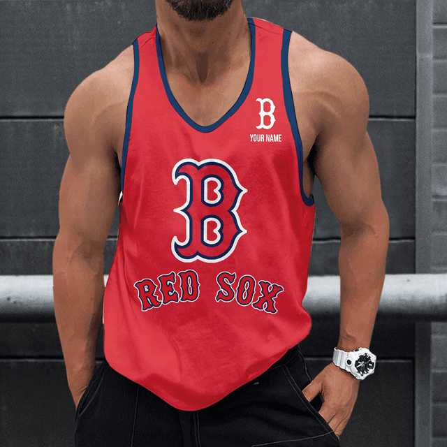 LIMITED EDITION - NEW CUSTOMIZED MLB03 BOSTON RED SOX UNISEX TANK TOP