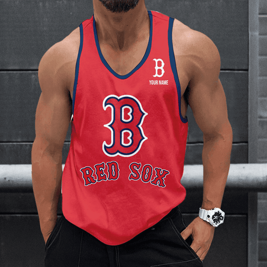 LIMITED EDITION - NEW CUSTOMIZED MLB03 BOSTON RED SOX UNISEX TANK TOP