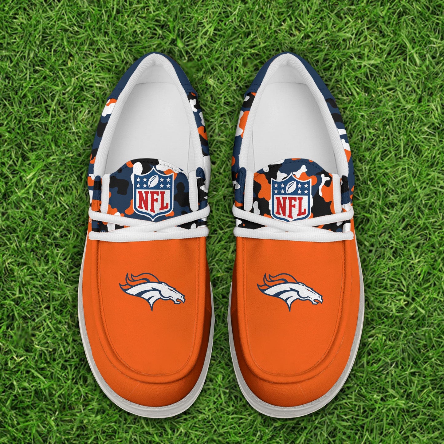 LIMITED EDITION - NEW CUSTOMIZED NFL13 DVB DENVER BRONCOS LOAFER SHOES
