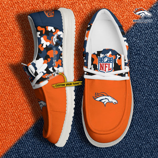 LIMITED EDITION - NEW CUSTOMIZED NFL13 DVB DENVER BRONCOS LOAFER SHOES