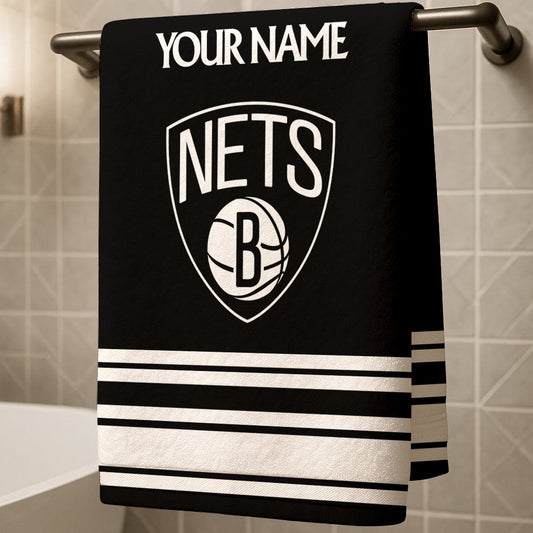 The Nets NBA Personalized Beach & Bath Towel