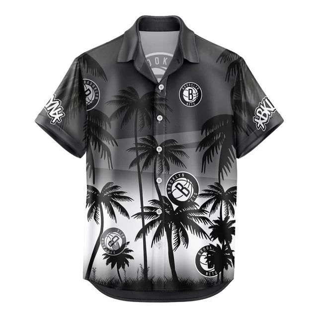 LIMITED EDITION - NEW CUSTOMIZED NBA25 BNE BROOKLYN NETS UNISEX HAWAIIAN SHIRT & SHORTS SET