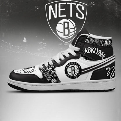 [HOT DEAL] NEW CUSTOMIZED NBA25 BNE BROOKLYN NETS AIR JORDAN SNEAKERS