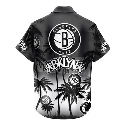 LIMITED EDITION - NEW CUSTOMIZED NBA25 BNE BROOKLYN NETS UNISEX HAWAIIAN SHIRT & SHORTS SET