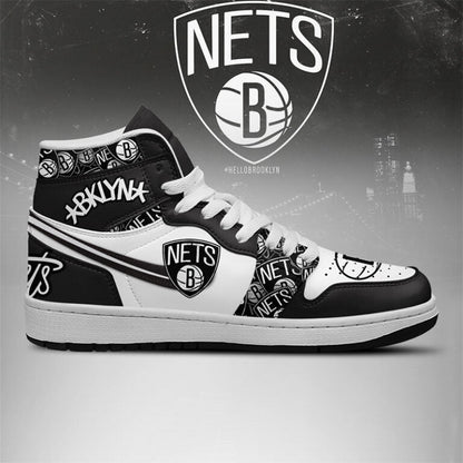 [HOT DEAL] NEW CUSTOMIZED NBA25 BNE BROOKLYN NETS AIR JORDAN SNEAKERS