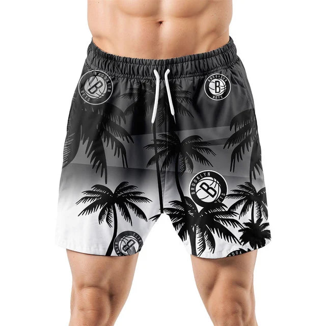 LIMITED EDITION - NEW CUSTOMIZED NBA25 BNE BROOKLYN NETS UNISEX HAWAIIAN SHIRT & SHORTS SET