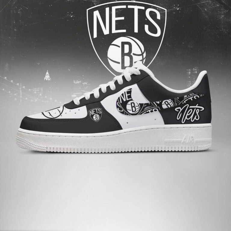 [HOT DEAL] NEW CUSTOMIZED NBA25 BNE BROOKLYN NETS AF1 SHOES