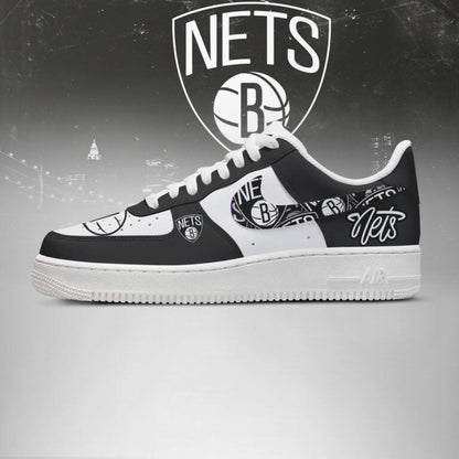 [HOT DEAL] NEW CUSTOMIZED NBA25 BNE BROOKLYN NETS AF1 SHOES