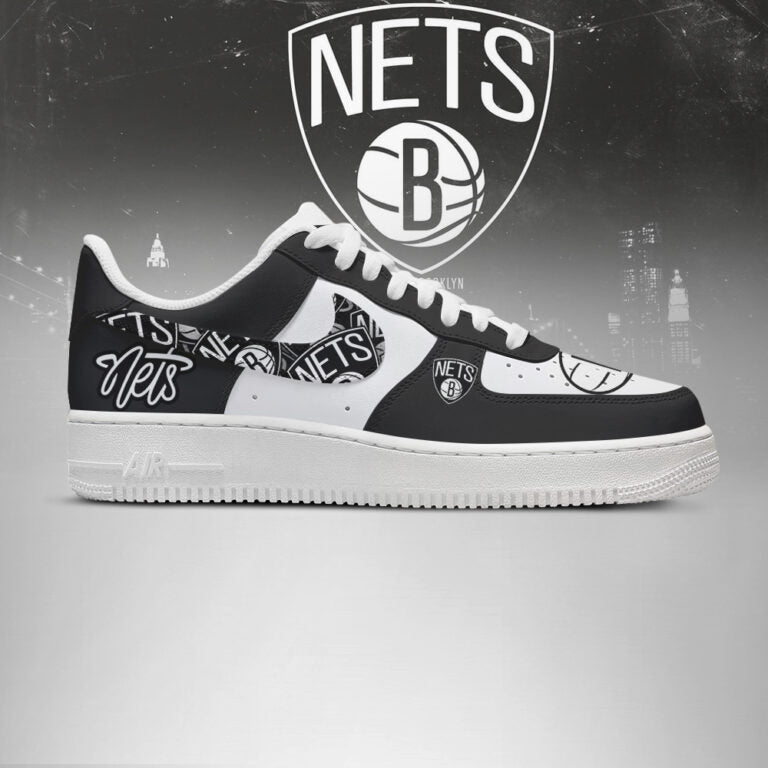[HOT DEAL] NEW CUSTOMIZED NBA25 BNE BROOKLYN NETS AF1 SHOES