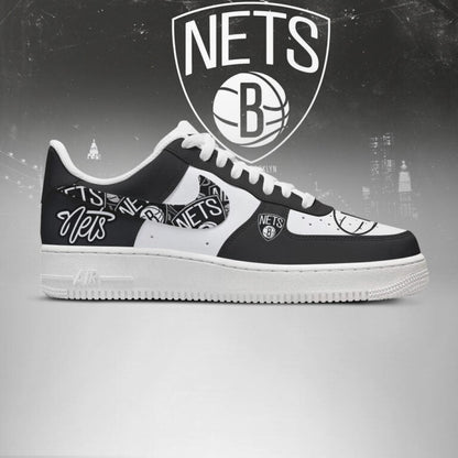 [HOT DEAL] NEW CUSTOMIZED NBA25 BNE BROOKLYN NETS AF1 SHOES
