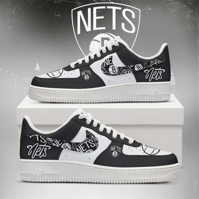 [HOT DEAL] NEW CUSTOMIZED NBA25 BNE BROOKLYN NETS AF1 SHOES