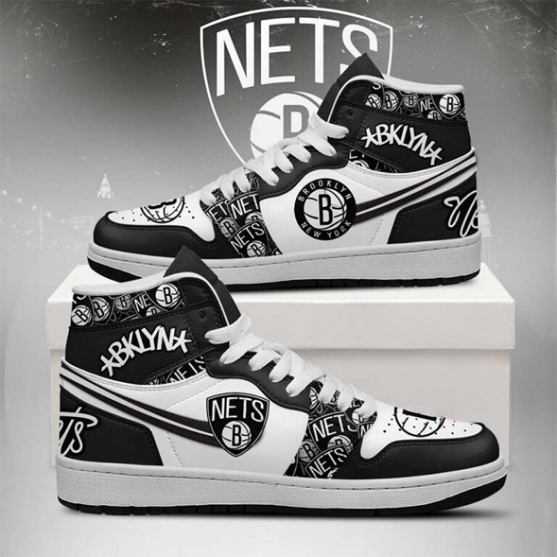 [HOT DEAL] NEW CUSTOMIZED NBA25 BNE BROOKLYN NETS AIR JORDAN SNEAKERS