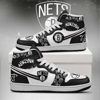 [HOT DEAL] NEW CUSTOMIZED NBA25 BNE BROOKLYN NETS AIR JORDAN SNEAKERS