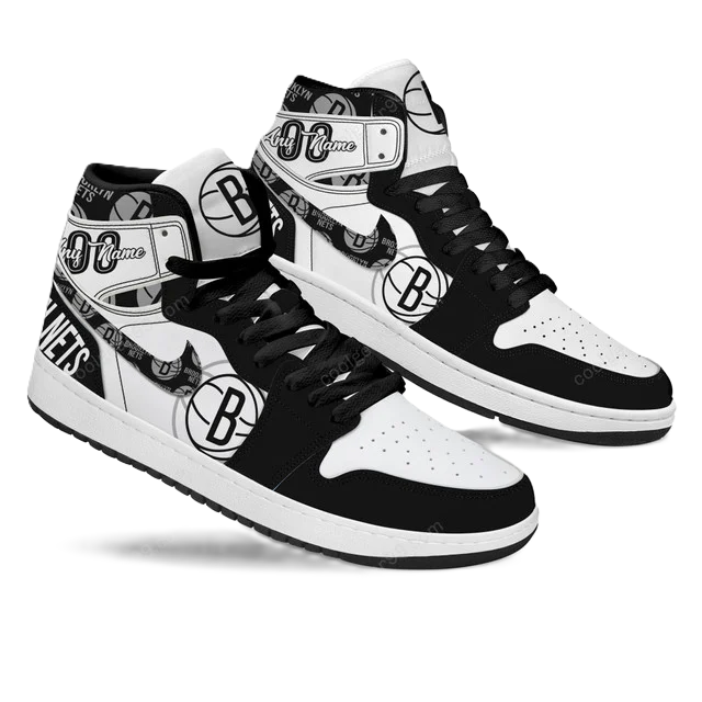 [HOT DEAL] NEW CUSTOMIZED NBA25 BNE BROOKLYN NETS AIR JORDAN SNEAKERS