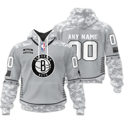 LIMITED EDITION - NEW CUSTOMIZED NBA25 BN BROOKLYN NETS UNISEX T-SHIRT, POLO, HOODIE & JACKETS