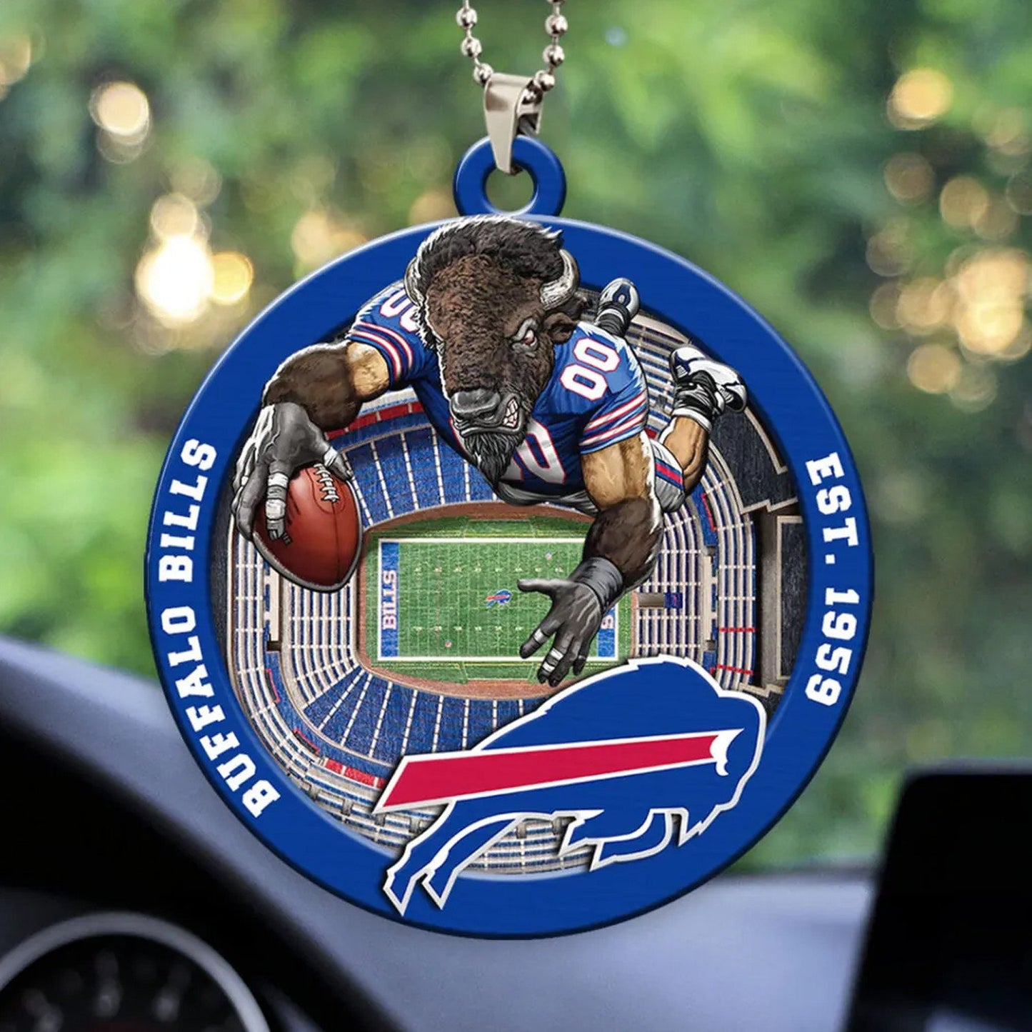LIMITED EDITION - NEW CUSTOMIZED NFL03 BFB BUFFALO BILLS ORNAMENT
