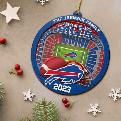 LIMITED EDITION - NEW CUSTOMIZED NFL03 BFB BUFFALO BILLS ORNAMENT