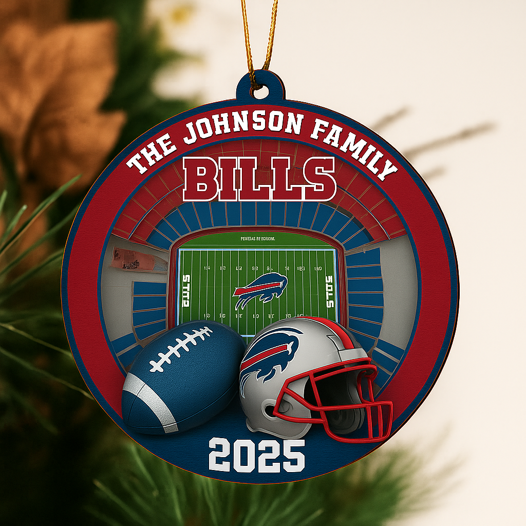 LIMITED EDITION - NEW CUSTOMIZED NFL03 BFB BUFFALO BILLS ORNAMENT