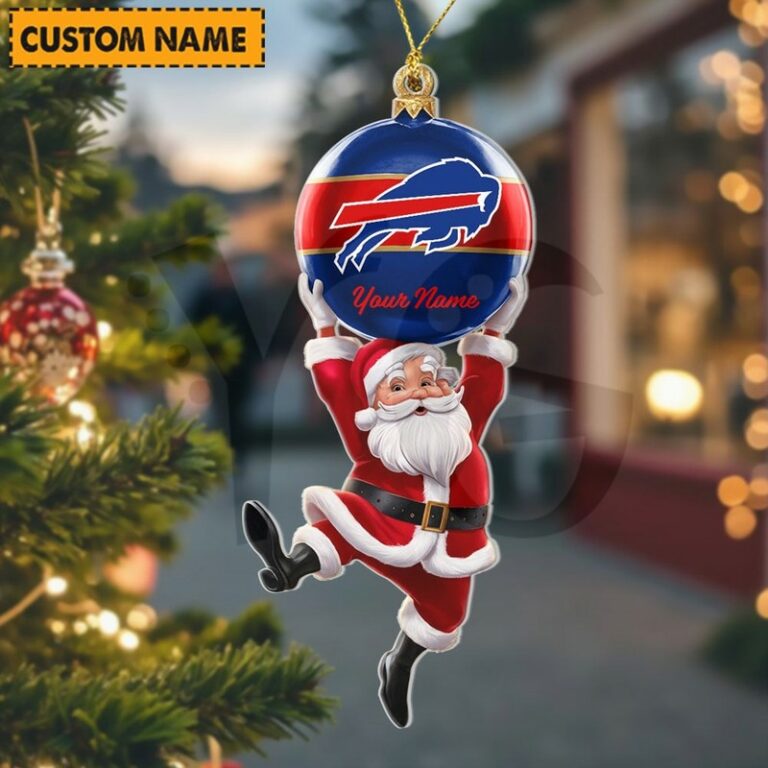 LIMITED EDITION - NEW CUSTOMIZED NFL03 BFB BUFFALO BILLS CHRISTMAS ACRYLIC ORNAMENT