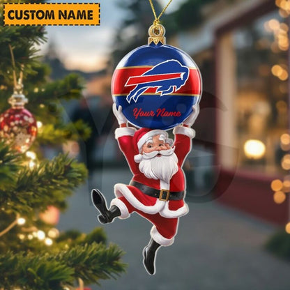 LIMITED EDITION - NEW CUSTOMIZED NFL03 BFB BUFFALO BILLS CHRISTMAS ACRYLIC ORNAMENT