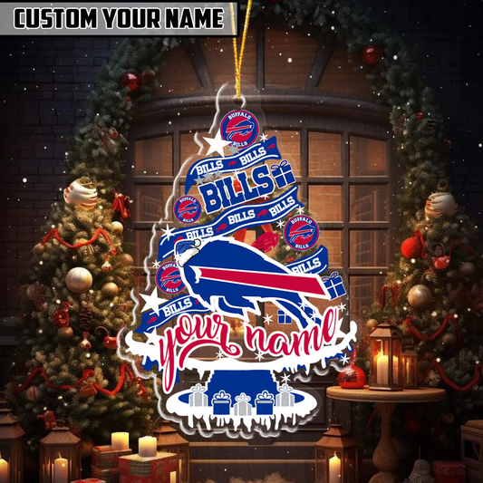 LIMITED EDITION - NEW CUSTOMIZED NFL03 BFB BUFFALO BILLS ORNAMENT
