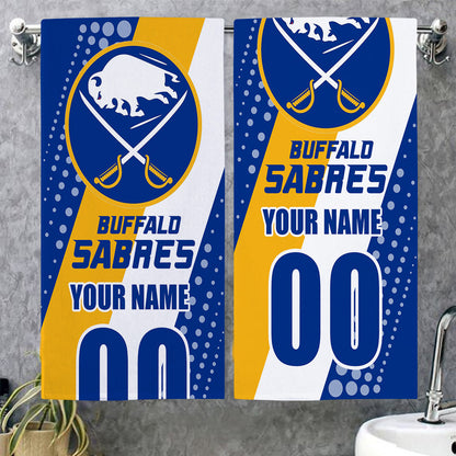 LIMITED EDITION - NEW CUSTOMIZED NHL28 BFS BUFFALO SABRES BEACH & BATH TOWEL